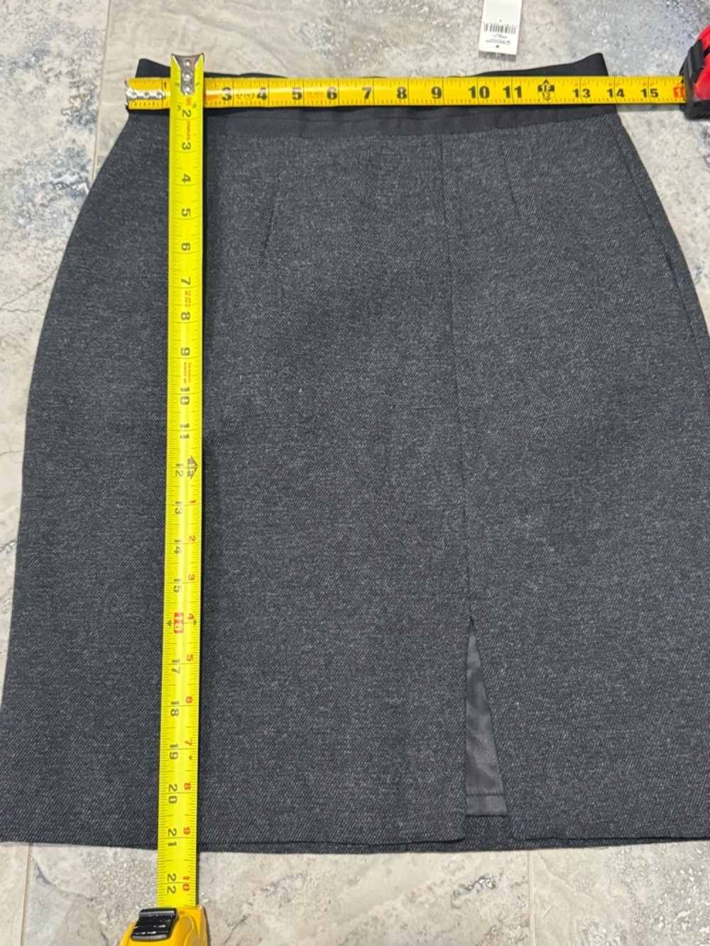 GAP Charcoal Gray Pencil Skirt with Front Slit - Picture 3 of 6